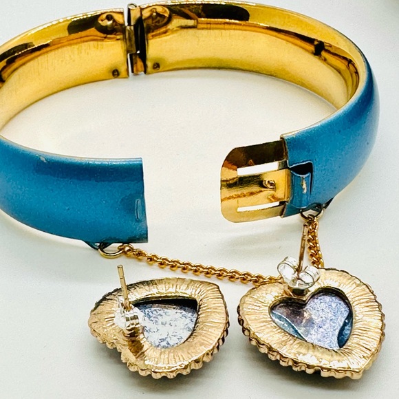 Vintage Blue Bracelet & 💙 Druzy Earrings - Picture 12 of 13